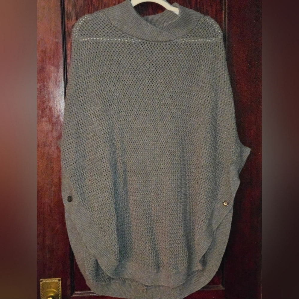 Banana Republic, M/L, Gray, Knit Poncho
